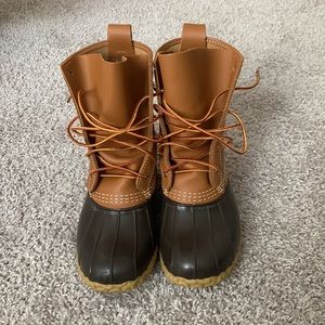 Brand New L.L.Bean Tan/Brown 8” Boots Size 7 - fit like a size 8 shoe